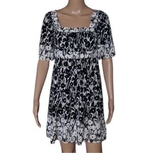 BCBGMaxAzria Monochrome Floral Dress